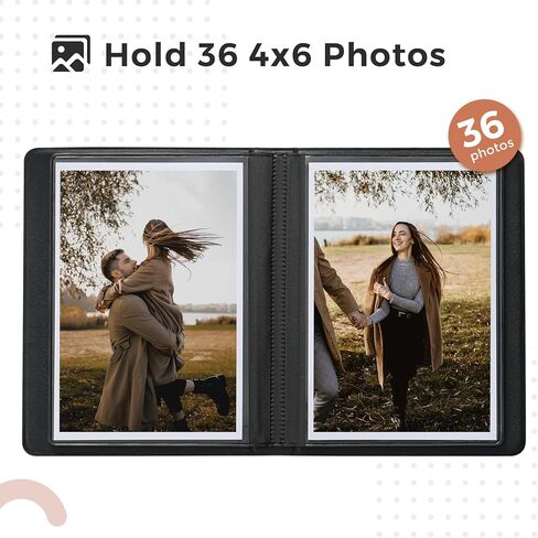 ألبوم صور صغير 4x6 صورة 36 جيوب غلاف بلاستيكي قابل للتخصيص ، كتاب صور محمولة مصغرة 4x6 صور لعائلة الزفاف والسفر (الأزرق) in Kuwait