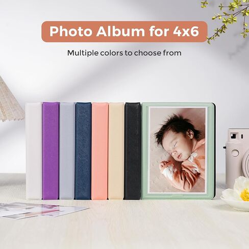 ألبوم صور صغير 4x6 صورة 36 جيوب غلاف بلاستيكي قابل للتخصيص ، كتاب صور محمولة مصغرة 4x6 صور لعائلة الزفاف والسفر (الأزرق) in Kuwait