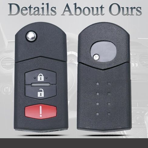 Key Fob Shell Case Replacement Fits for Mazda 2 3 5 CX-7 CX-9 2006-2015 Keyless Entry Remote Control 3 Button Pad Cover (FCCID:BGBX1T478SKE125-01) in Saudi Arabia
