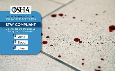 مجموعة أدوات الانسكاب للاستجابة الأولى في حقيبة - متوافقة مع إدارة السلامة والصحة المهنية | مجموعة تنظيف مسببات الأمراض والقيء المنقولة بالدم: استجابة شاملة للسوائل الجسدية، مثالية للمدارس والمطاعم والعيادات. in Kuwait