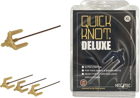 Quick Knot® Deluxe | Plaiting Tool | Mane Clip for Braids | Suitable for Horses and Ponies | Reusable (XL, White) in Kuwait