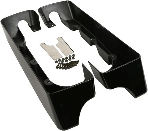 XFMT Motorcycle 4" Stretched Hard Saddlebags Extensions For Harley Touring Road King Street Glide Road Glide Electra Glide 1994-2013 Straight Saddle Bags in Saudi Arabia