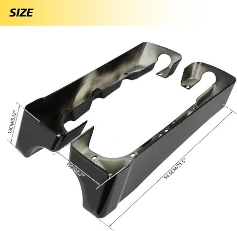 XFMT Motorcycle 4" Stretched Hard Saddlebags Extensions For Harley Touring Road King Street Glide Road Glide Electra Glide 1994-2013 Straight Saddle Bags in Saudi Arabia