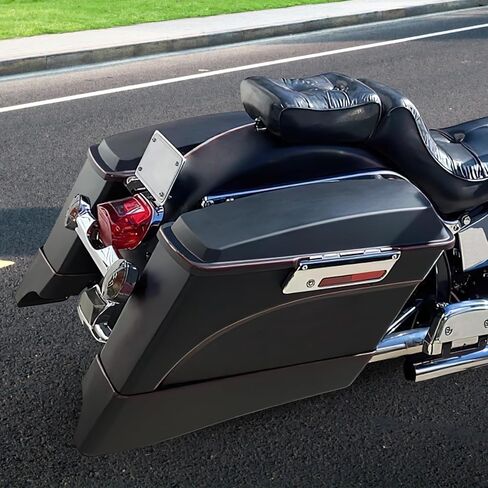 XFMT Motorcycle 4" Stretched Hard Saddlebags Extensions For Harley Touring Road King Street Glide Road Glide Electra Glide 1994-2013 Straight Saddle Bags in Saudi Arabia