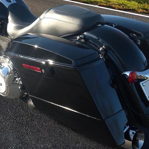 XFMT Motorcycle 4" Stretched Hard Saddlebags Extensions For Harley Touring Road King Street Glide Road Glide Electra Glide 1994-2013 Straight Saddle Bags in Saudi Arabia