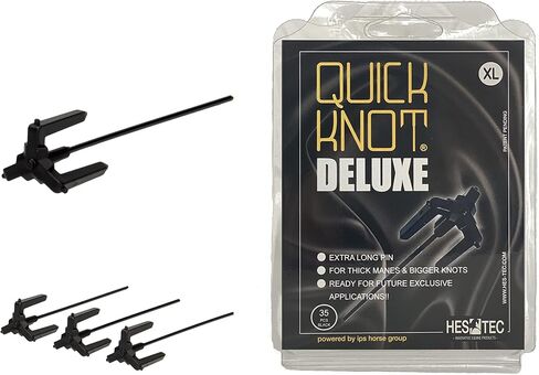 Quick Knot® Deluxe | Plaiting Tool | Mane Clip for Braids | Suitable for Horses and Ponies | Reusable (XL, White) in Kuwait
