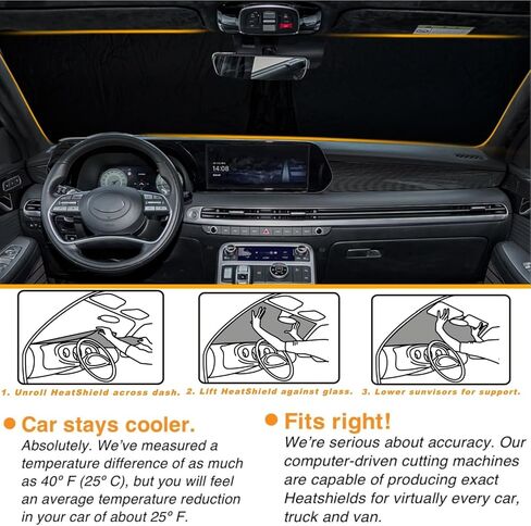 ظل أشعة الشمس للسيارة الزجاج الأمامي FIT HYUNDAI PALISADE 2020-2025 ظلال النوافذ 240T طائرة من طراز Polyester Gindshiel in Kuwait