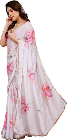 Soft Shiffon Bollywood Party wear Georgette Printed Indian saree for Women's in Kuwait