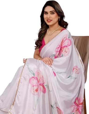 Soft Shiffon Bollywood Party wear Georgette Printed Indian saree for Women's in Kuwait