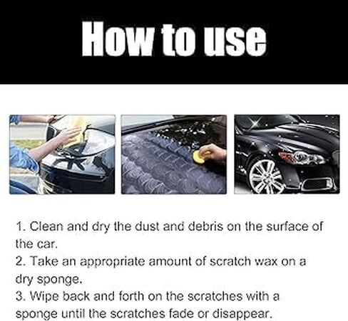 Car Scratch Removal Wax, 2024 Premium Scratch Repair Paste for Cars, Polishing Wax Kit with Wipe and Sponge for Vehicle Scratch Removal (Pack of 1) in Saudi Arabia