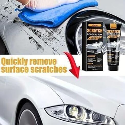 Car Scratch Removal Wax, 2024 Premium Scratch Repair Paste for Cars, Polishing Wax Kit with Wipe and Sponge for Vehicle Scratch Removal (Pack of 1) in Saudi Arabia