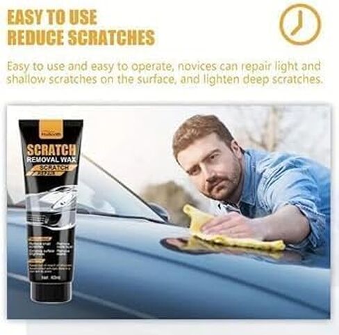 Car Scratch Removal Wax, 2024 Premium Scratch Repair Paste for Cars, Polishing Wax Kit with Wipe and Sponge for Vehicle Scratch Removal (Pack of 1) in Saudi Arabia