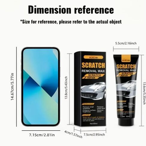 Car Scratch Removal Wax, 2024 Premium Scratch Repair Paste for Cars, Polishing Wax Kit with Wipe and Sponge for Vehicle Scratch Removal (Pack of 1) in Saudi Arabia