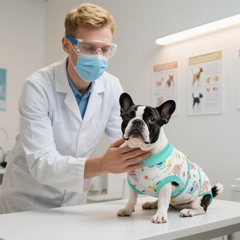 Kuoser Recovery Suit for Dogs Cats After Surgery, Professional Pet Recovery Shirt Dog Abdominal Wounds Bandages, Substitute E-Collar & Cone,Prevent Licking Dog Onesies Pet Surgery Recovery Suit in Saudi Arabia