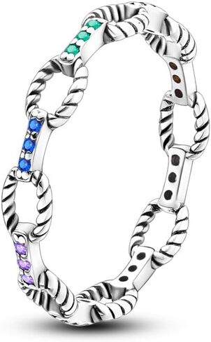 925 Sterling Silver Ring Moon Star Ring as Gifts for Women Colorful Cubic Zirconia Crown Ring Stackable Vintage Set Size 6-9 in Kuwait