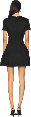 Women's Summer Short Sleeve Boat Neck Flared Mini Dress Bodycon Cocktail with Pockets Party Dress in Kuwait