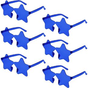 6/12/24/36 Pcs Rimless Star Shaped Sunglasses Transparent Sunglasses Pentagram Glasses Valentine Day Party Favor