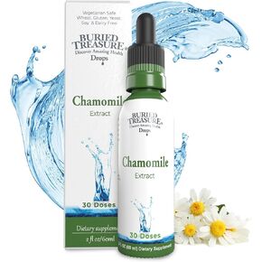 Buried Treasure Chamomile Extract – 2oz. 30 Doses, Alcohol Free Supplement Drops