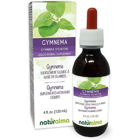 Naturalma Gymnema (Gymnema sylvestre or Marsdenia sylvestris) leaf Alcohol-free Tincture - 4 fl oz Liquid extract in drops - Herbal supplement - Vegan