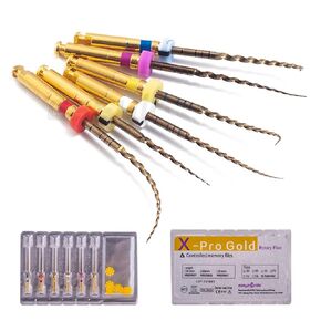 X-Pro Gold Rotary Files 6PCS Dental Endodontic Niti Root Canal Files (25MM Assorted)