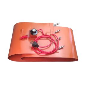 10in x 70in Drum Silicone Heater Pad Electric Heat Wrap Hot Heating Pad with Thermostat for 55 Gallon Barrel, 1200W