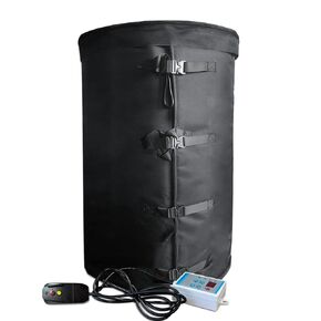 Drum Heating Blanket,Drum Heater 55 gal/208 L,145℉ Adjustable Oil Pail Heater,Gas Cylinder Warmer Oxford Cloth,Insulated Band Heater with Thermostat and GFCI Plug