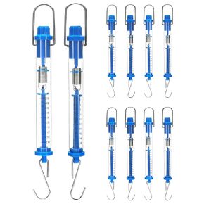 QWORK Spring Scale, 10 Pack 20N Transparent Spring Balance Hanging Tube Spring Scale