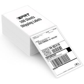 iDPRT Shipping Labels - 4×6 Thermal Direct Shipping Label, Fan-Fold Labels, Thermal Shipping Label for Label Printer, 500 Labels Per Stack, Address Blank Labels for Office, Strong Adhesive Labels