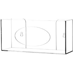 Clear Wall Floating Glove Rack and Glove Box Dispenser Holder 10"x6.25"x4" Pack of 1