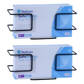 Metal Glove Holder for Wall Mount(2 Pack),Glove Box Holder Wall Mount for Use in Food Service, Healthcare, Hospital, Restaurants,Black Medical Glove Holder with Mounting Accessories Included