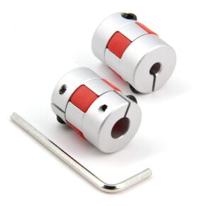 Zeberoxyz 2PCS 8mm to 8mm Aluminium Plum Flexible Shaft Coupling Diameter20mm Length25mm 8x8mm Motor Connector Flexible Coupler for 3D Printer CNC Machine and Servo Stepped Motor（8x8mm）