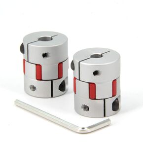 Zeberoxyz 2PCS 8mm to 12mm Aluminium Plum Flexible Shaft Coupling Diameter25mm Length30mm 8x12mm Motor Connector Flexible Coupler for 3D Printer CNC Machine and Servo Stepped Motor（8x12mm）