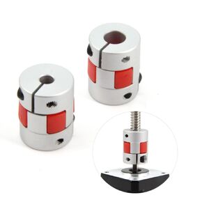 5mm to 8mm Bore Aluminium Plum Flexible Shaft Coupling Servo Stepper MotorJaw D20xL25 Connector Flexible Shaft Couplers for 3D Printer/CNC Machine/DIY Encoder, 2pcs/Pack (5mmx8mm)