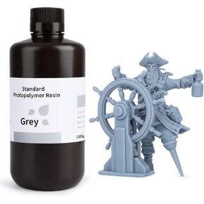 ELEGOO راتنج فوتوبوليمر قياسي مطور LCD راتنج معالج بالأشعة فوق البنفسجية 40nm راتنج طابعة ثلاثية الأبعاد لطباعة LCD/MSLA/DLP ثلاثية الأبعاد رمادي 1000 جرام in Kuwait