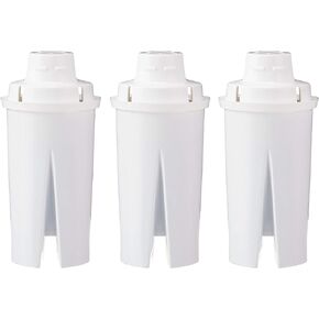 Amazon Basics Replacement Water Filters for Pitchers, Compatible with Brita, 3-Pack