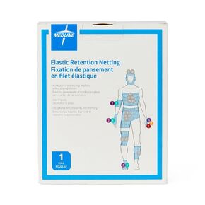 Medline Stretch Tubular Elastic Dressing Retention Net, Size 12, 56" x 25 yd, Ideal for Wound Care, Single Pack