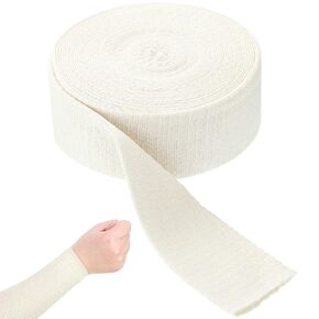 Cotton Tubular Stockinette Gauze Roll Tubular Arm Stocking Elastic Leg Stockinette Tubing Compression Tube Sleeve Bandage for Cast Plaster Comfort Wear Sweat Absorbent (5 Inch X 11 Yard)