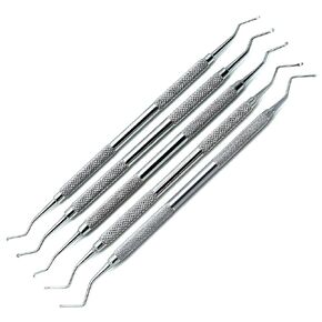 5 Pcs Superior Dental Excavator Spoons 1.2mm, 1.4mm, 1.8mm, 2mm, 2.5mm Instrument