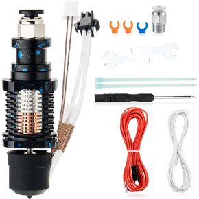 CHC V6 Hotend سيراميك معدني بالكامل: متوافق مع مجموعة e3d V6 hot end الكاملة Voron 0.1 Voron 2.4 Prusa i3 Mini MK2 MK2S MK3/MK3S/MK3S+ (24V 60W)