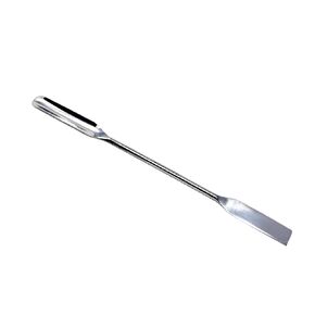 Stainless Steel Double Ended Micro Lab Scoop Spoon Half Rounded & Flat End Spatula Sampler (6")