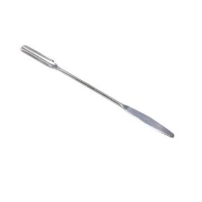Stainless Steel Double Ended Micro Lab Spatula Sampler, Semi Circle Scoop Spoon & Tapered Arrow End (9")