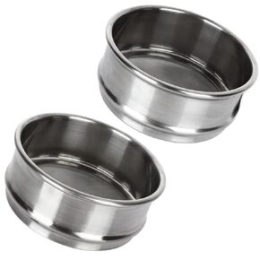 2 PCS 304 Stainless Steel Test Sieves, 200 Mesh 0.075mm + #80 Mesh 0.2mm Aperture Lab Standard Test Sieve, φ10cm/4"Dia Economy Test Sieve for Industrial Laboratory
