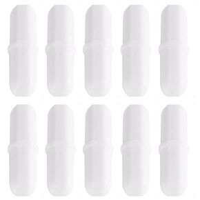 Magnetic Stir Bars,10 Pcs PTFE Magnetic Stirrer Mixer Stir Bar, 20 mm/ 0.8 Inch White Laboratory Stirrer Mixer Bar (10)