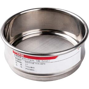 φ10×4.5cm 5 Mesh 304 Stainless Lab Sieves Economy Test Sieve 304 Stainless Steel Wire Cloth（5mm）