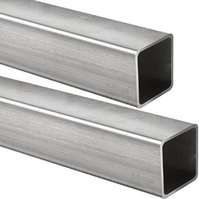 2 Pieces Hot Rolled Steel Square Tubing 2" x 2", 0.118" Wall, 23.6" Length Compatible with ASTM A-36