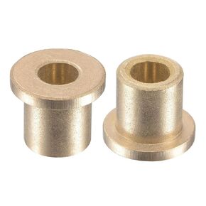 uxcell Flange Sleeve Bearings 4mm Bore 8mm OD 6mm Length 12mm Flange Dia 2mm Flange Thickness Sintered Bronze Self-Lubricating Bushing 2pcs