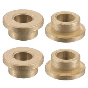 uxcell Flange Sleeve Bearings 10mm Bore 16mm OD 10mm Length 22mm Flange Dia 3mm Flange Thickness Sintered Bronze Self-Lubricating Bushing 4pcs