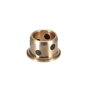 uxcell Flange Sleeve Bearing 6mm Bore x 10mm OD x 10mm Length x 14mm Flange Dia. x 2mm Flange Thickness Cast Brass Bushings Self-Lubricating for Precision Industrial Equipment