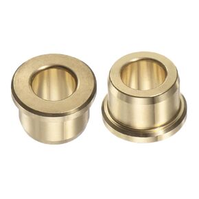 2pcs Flanged Sleeve Bearings 3/8" Bore 5/8" OD 1/2" Length 3/4" Flange Wrapped Oilless Bushings Brass Alloy for Transmission Conveyor Systems