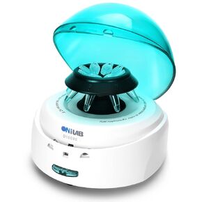 ONiLAB's Scientific Mini Centrifuge 5000RPM, 1360 x g RCF, Lab Benchtop Centrifuge with 2 Rotors for 8 x 0.2/0.5/1.5/2.0ml and 0.2mL×32 PCR Strips, Low Noise≤45dB, 100-240V,Blue lid